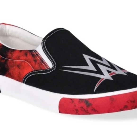X-MAS SALE SEND OFFER! WWE Men's Slip-on Sneakers 👟 GROUND UP M LIC CANVAS WWE - Picture 8 of 9